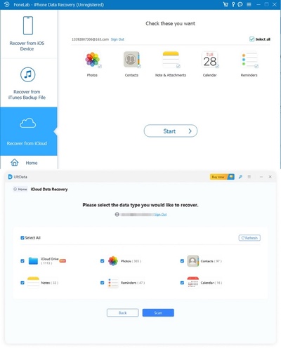 Appgeeker and Ultdata Feature Comparison