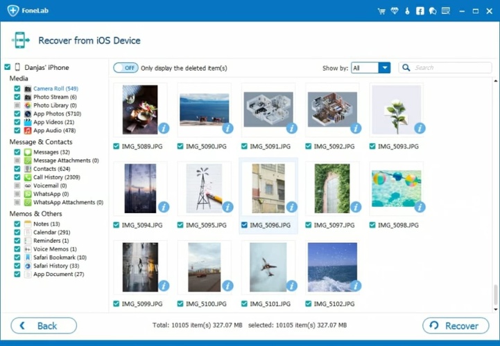 Appgeeker Preview Based Recovery