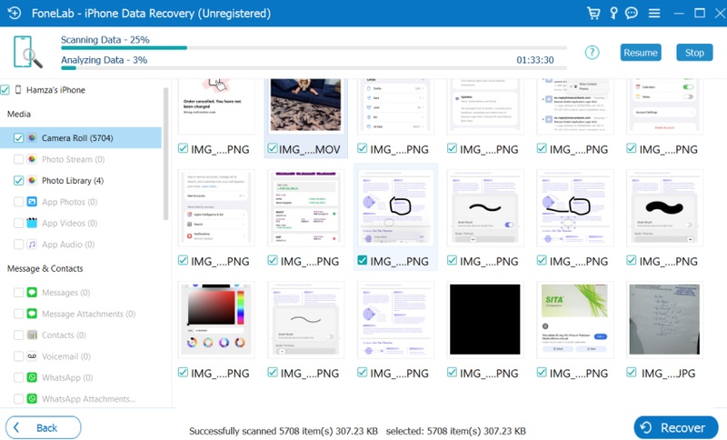 Appgeeker Preview While Scanning