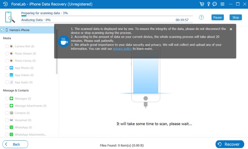 Appgeeker Scanning Malfunction