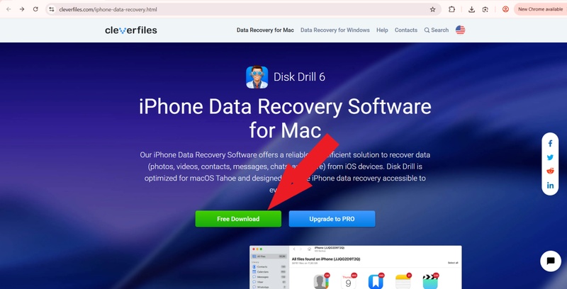 Downloading Disk Drill from Official Website