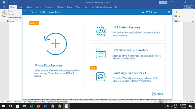 Fonelab Ios Data Recovery Interface