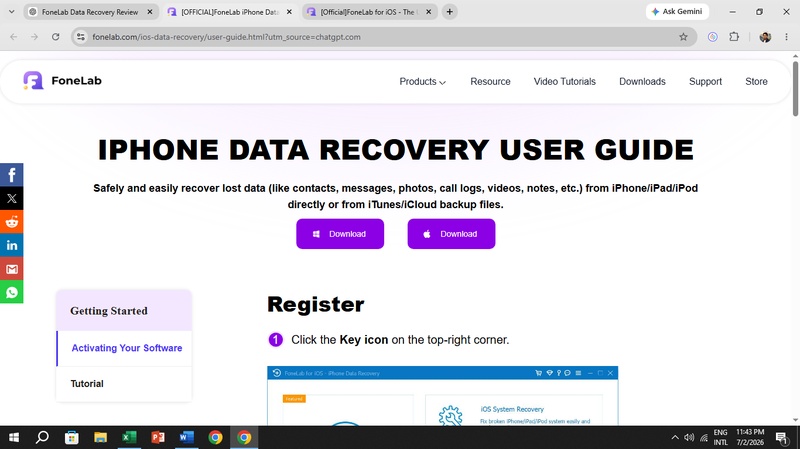fonelab iphone data recovery user guide