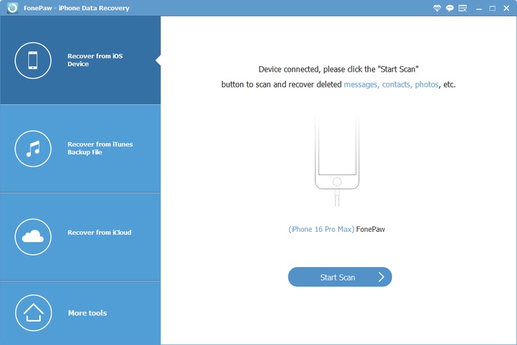 Fonepaw Simple and User Friendly Design Interface
