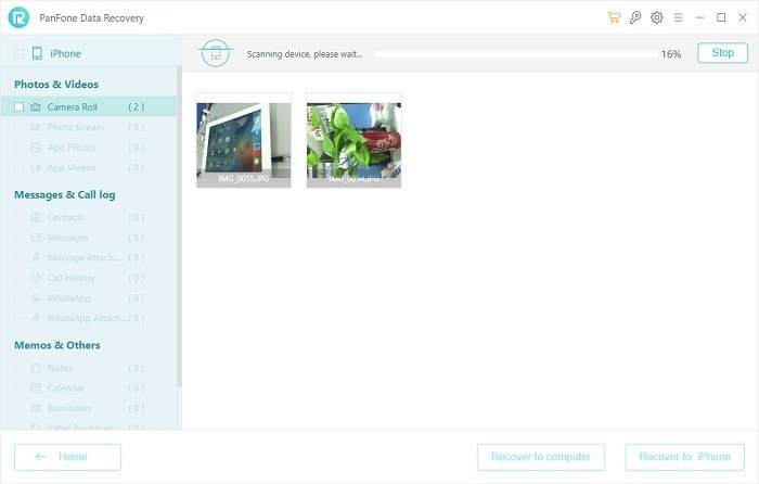Panfone Ios Data Recovery Previewing Recoverable Photos from an Ios Device