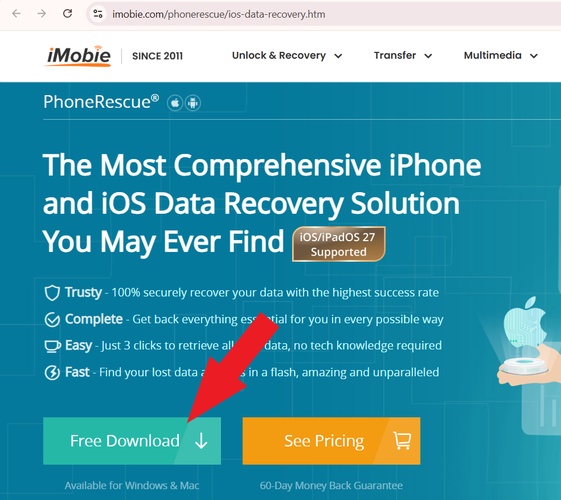 Phonerescue Official Download Page