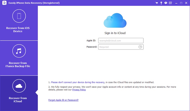 Recover Data from Icloud Eassiy