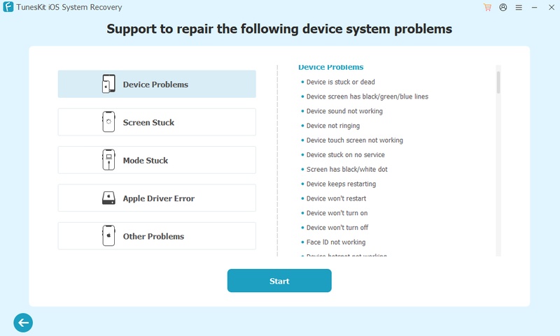 Tuneskit Ios System Recovery Supported Repair Issues