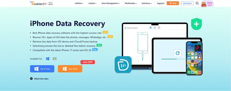 Tuneskit Iphone Data Recovery Web Interface