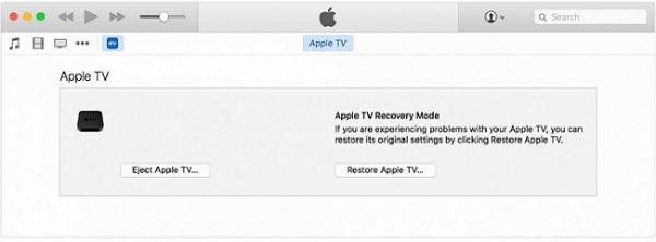 restore an Apple TV from computer