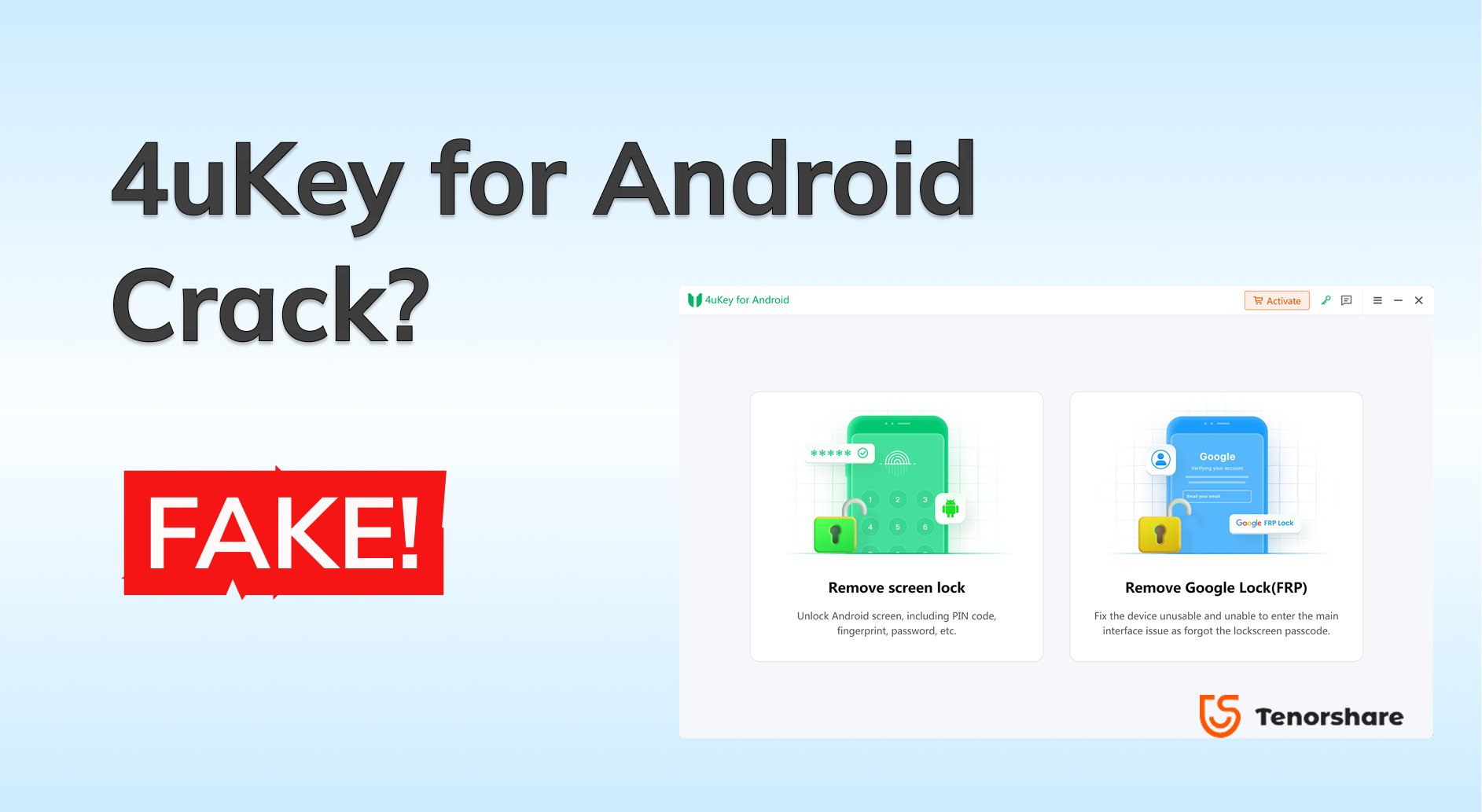 4ukey for android crack tenorshare official guide