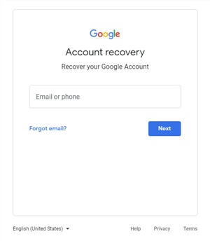Account Recovery Steps for Locked Device