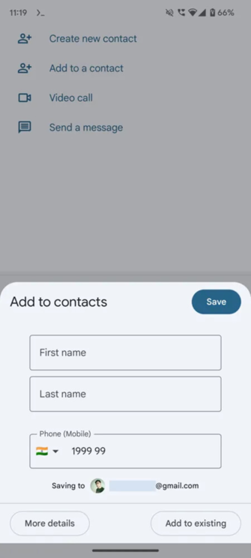 add to contact
