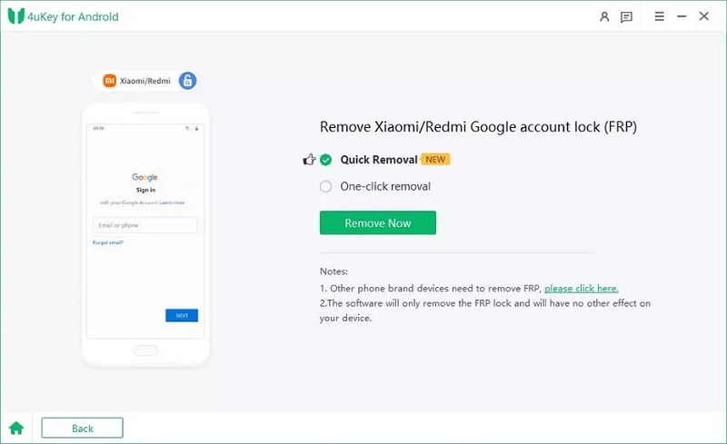 Click Remove Now Button