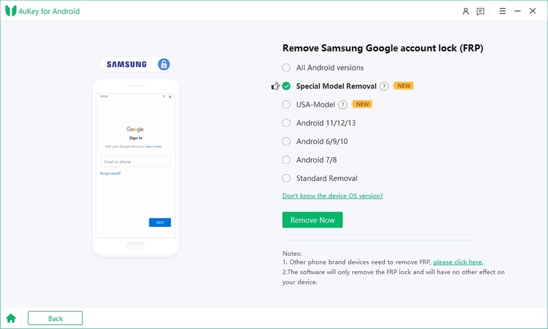 Correct Android Version for Samsung A54