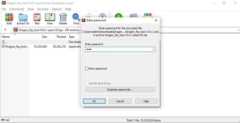 Download and Extract Dragon Frp Tool