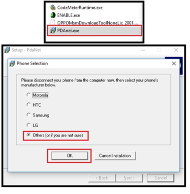 PDAnet Installation