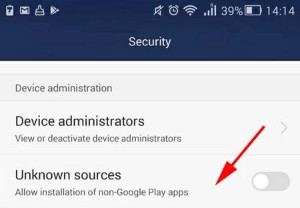 enable unknown sources option