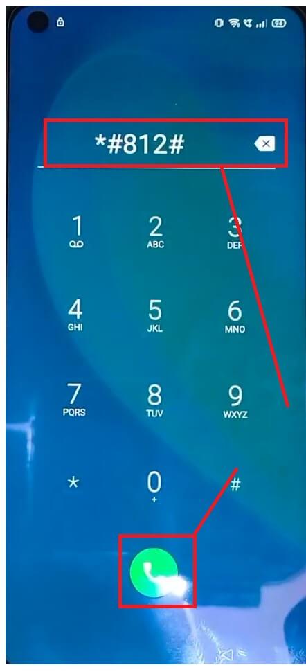 enter code 812