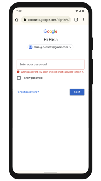 enter password