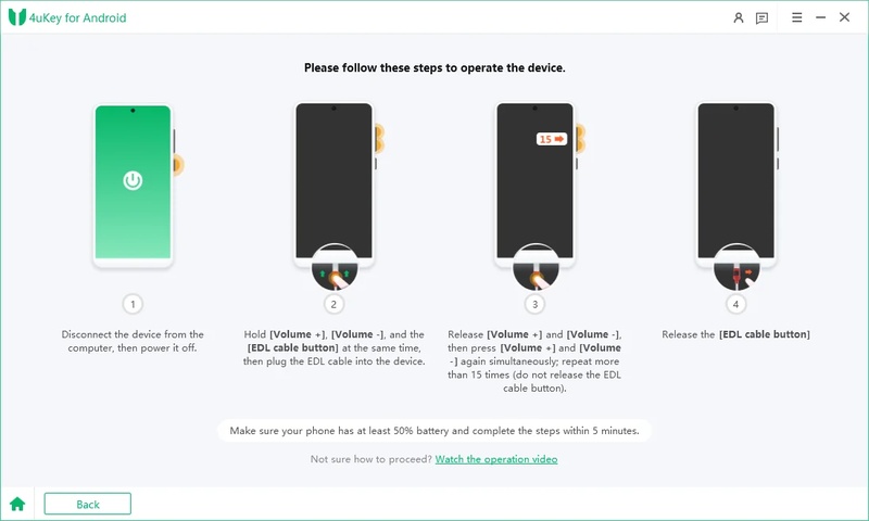 Follow on Screen Edl Mode Instructions