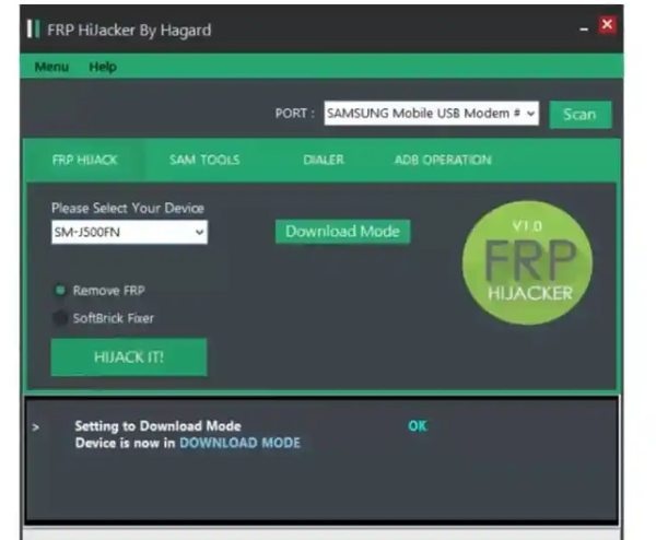 Frp Bypass Tool for Samsung