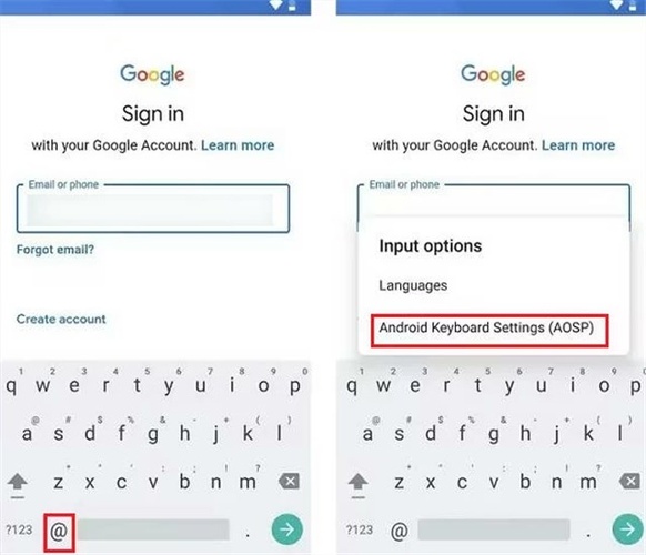 Google Keyboard Settings Option