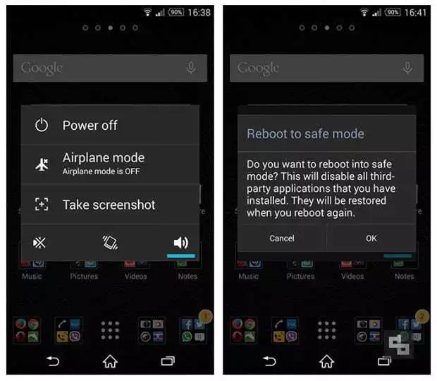 Hold Power Then Tap Safe Mode