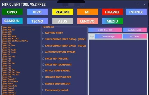 mtk client tool for frp bypass