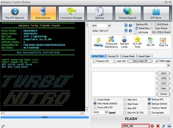 Interface du logiciel NXPlatform