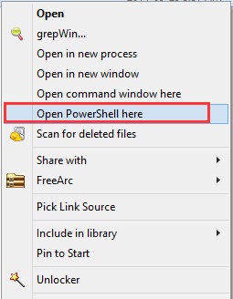 Open Command Window in Adb Folder