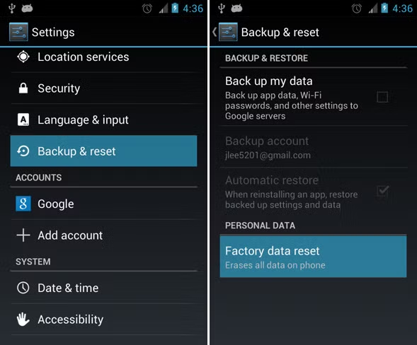 oppoa17 setting backup