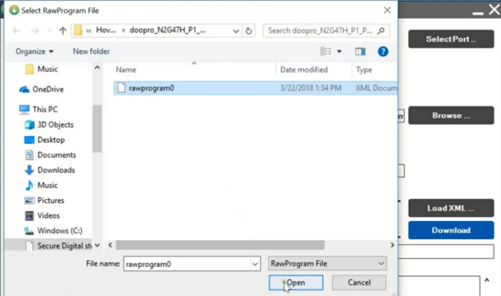 qualcomm qfil open xml file