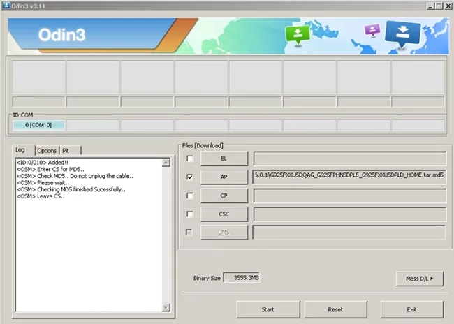 Samsung Firmware Flash Methode