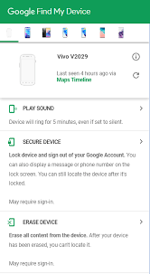 vivo y22 google find my device