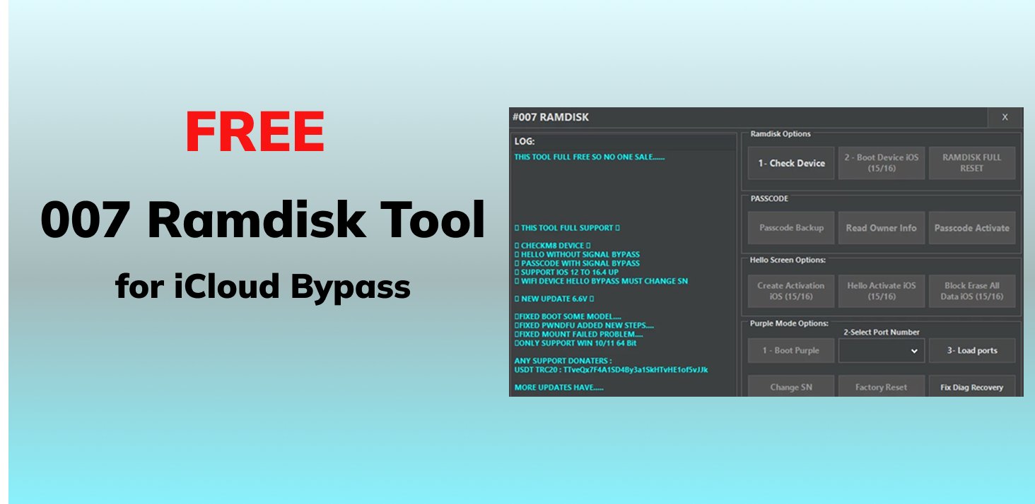 007 ramdisk tool for icloud bypass