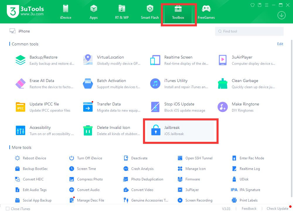 3utools jailbreak
