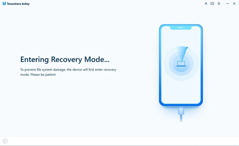 4ukey Retrieves Lock Then Recovery Mode