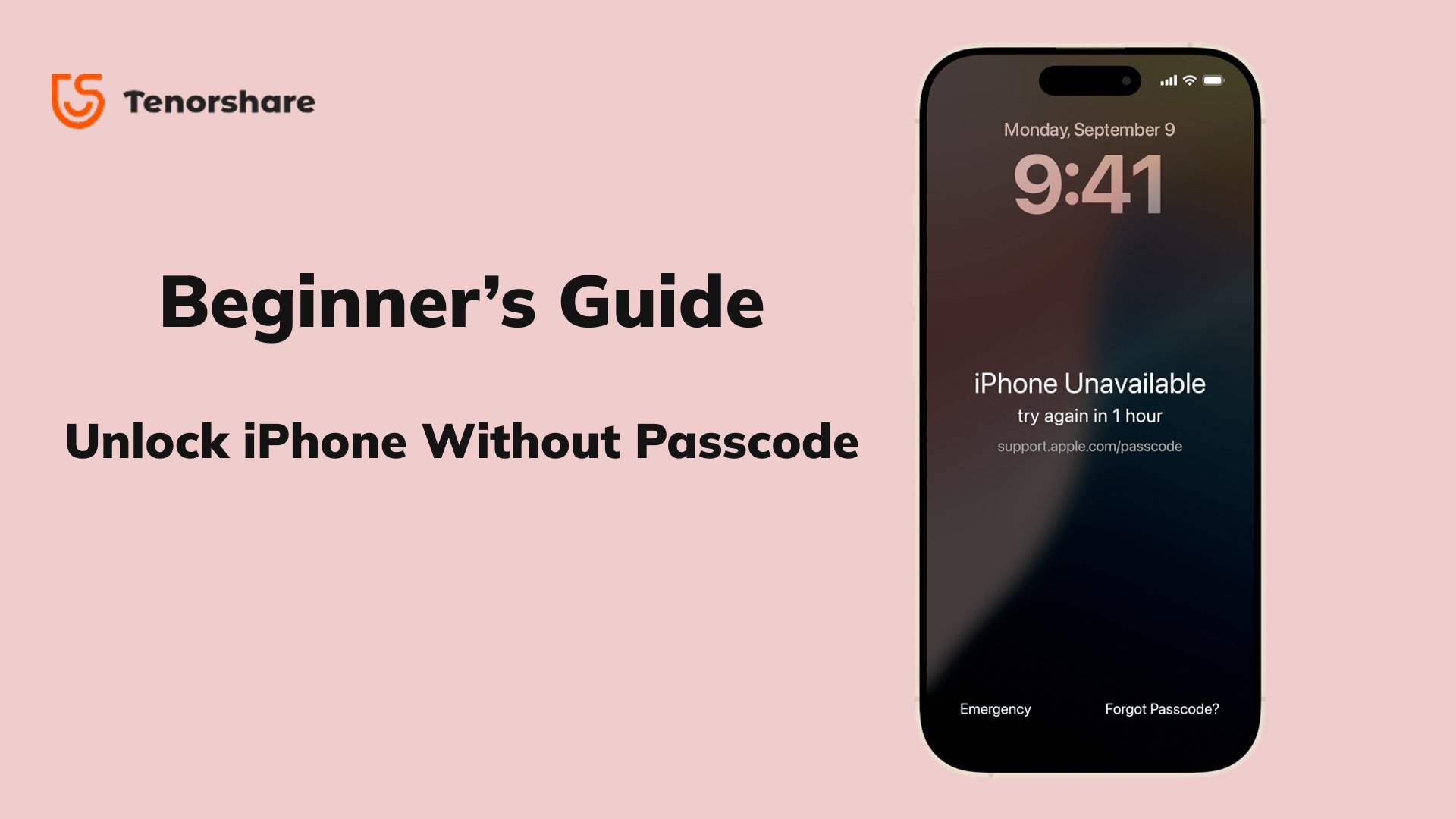 tenorshare beginner's guide to unlock iphone without passcode