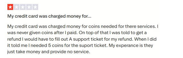 Unternehmen gibt an, dass verbrauchte Coins nicht erstattungsfähig sind