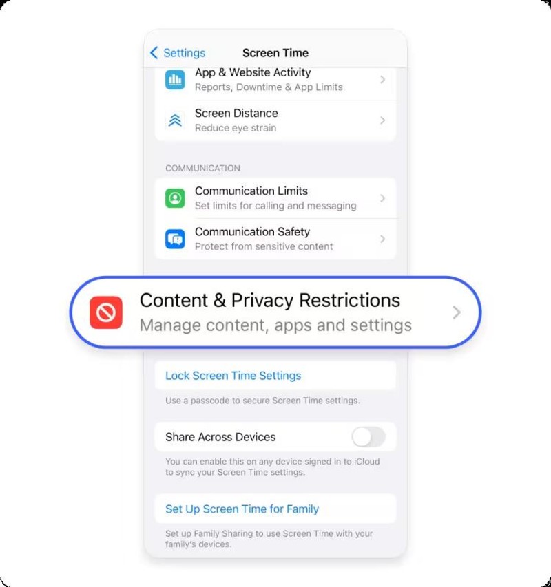 content privacy restrictions