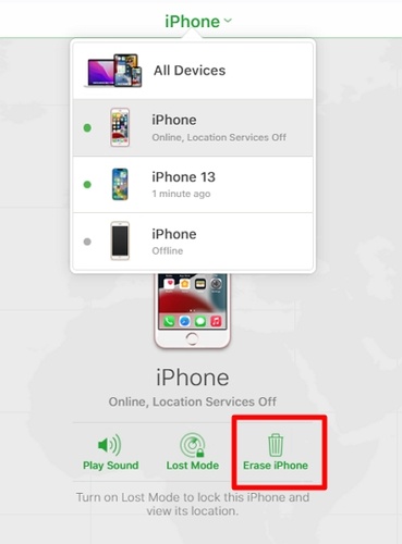 Control Panel with Available Actions