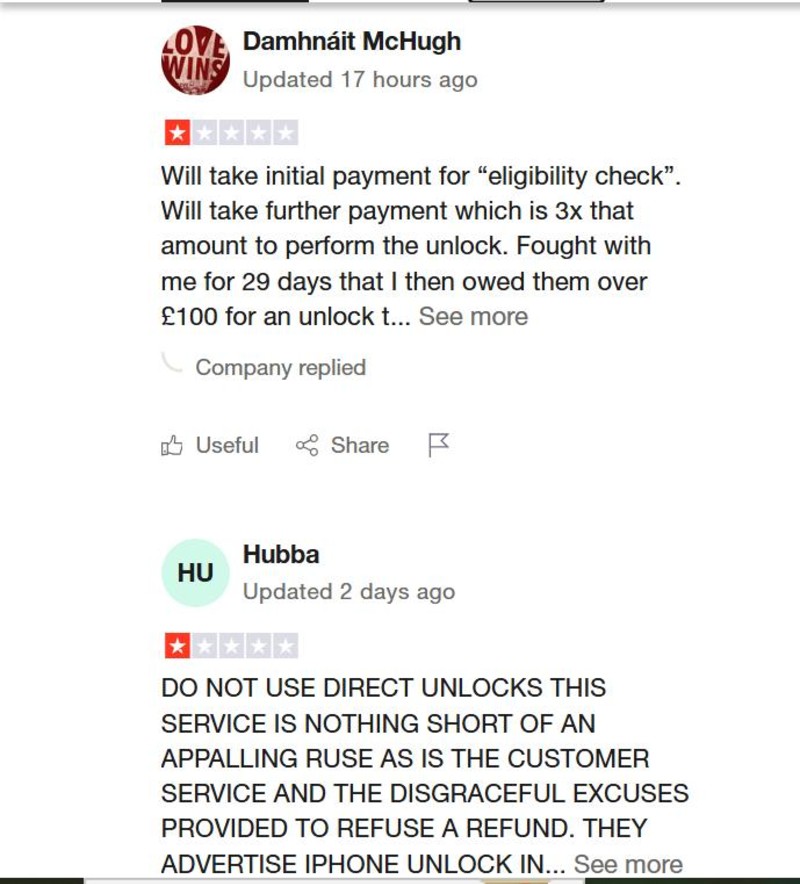 directunlock trustpilot review