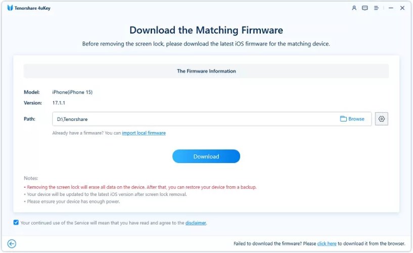 Download the Matching Firmware