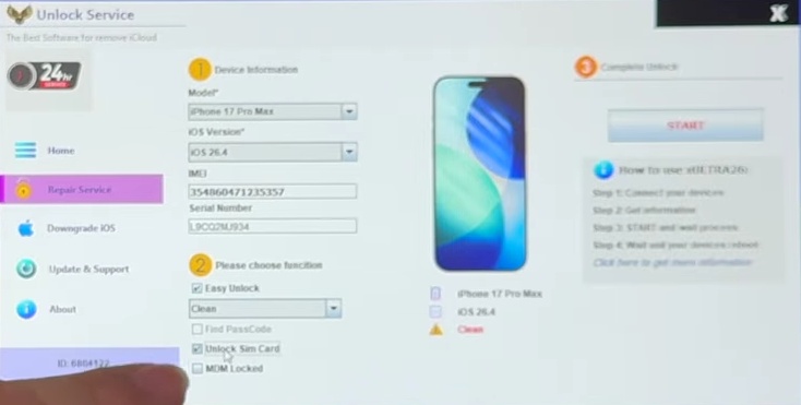 تم تحديد الفتح السهل، التنظيف، فتح SIM