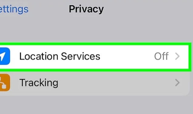 Enable Location Services in Settings