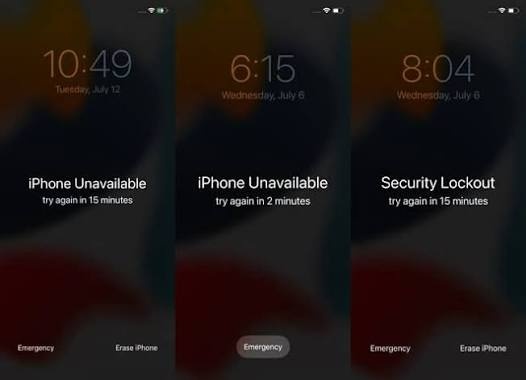 Erase Iphone Option on Unavailable Screen