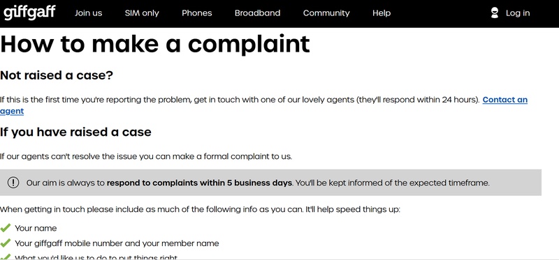 Giffgaff Resolves Complaints Within Eight Weeks