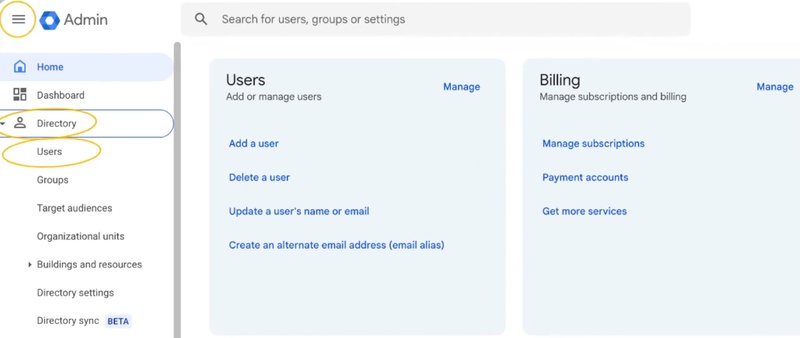 Go to Organization Password Reset Page