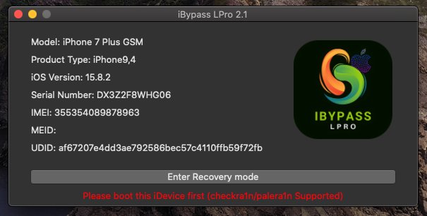 ibypass lpro enter recovery mode